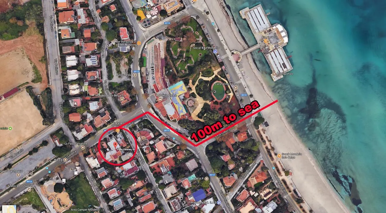 Home Beach Mondello Galatea 0*,